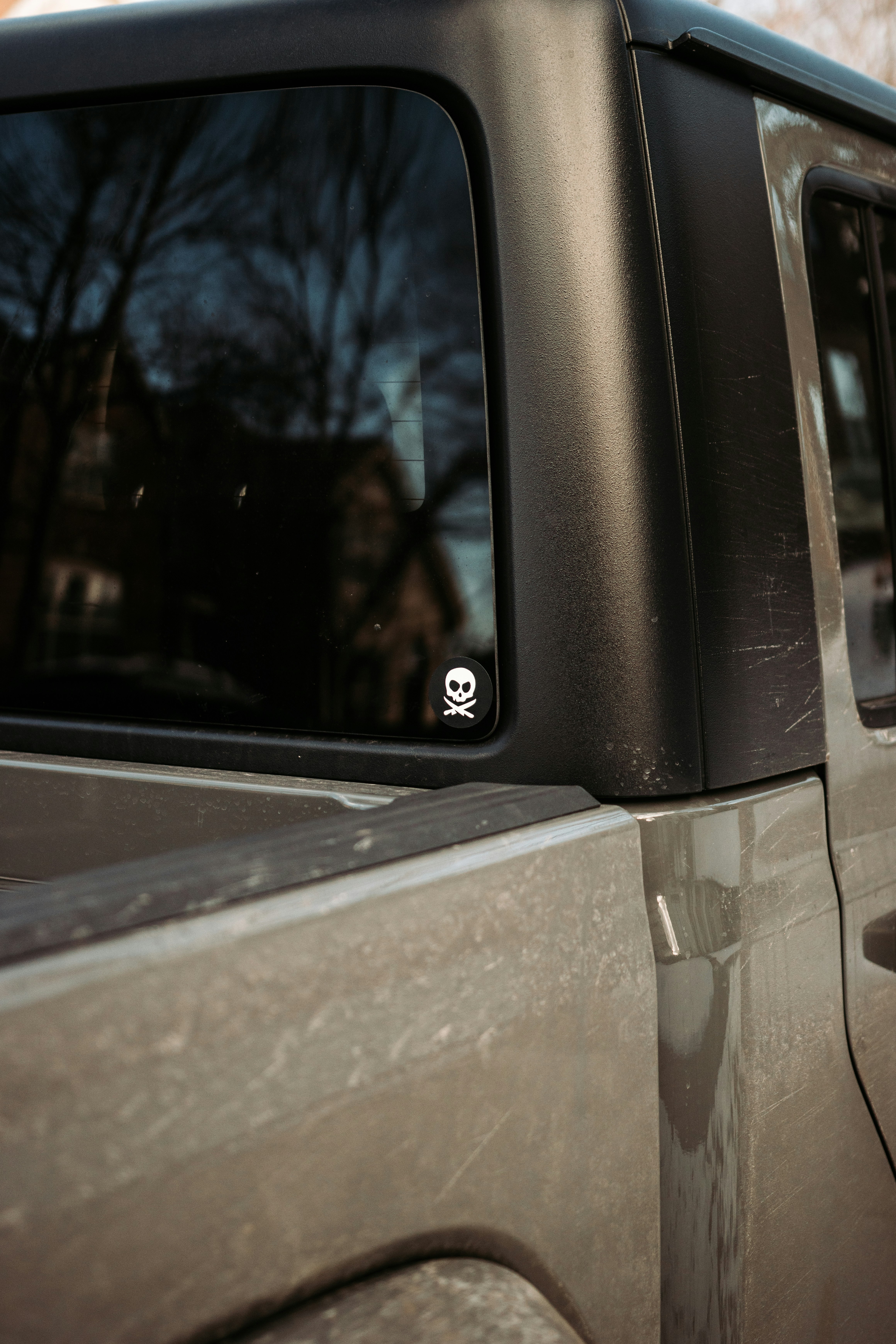 car side mirror with water droplets